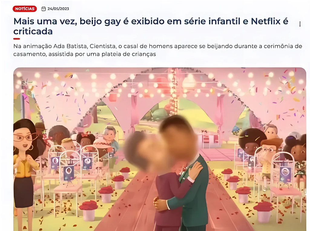 Conteúdo inadequado que outras plataformas exibem para crianças